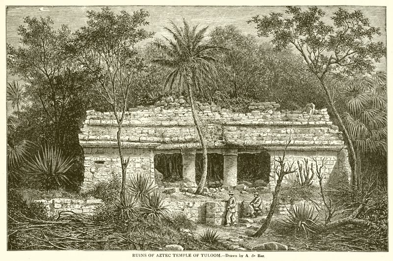 Azték Tuloom templom romjai alkotó: English School