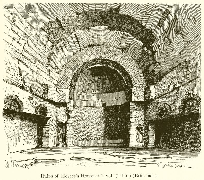 Horatius-ház romjai Tivoliban (Tibur) (Bibl. nat.) alkotó: English School