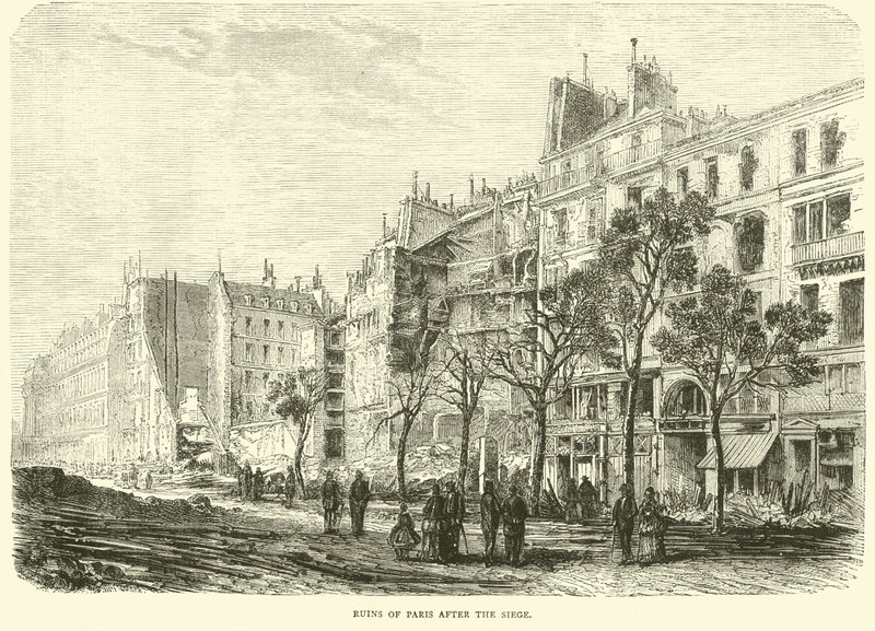 Párizs romjai az ostrom után, 1871. április alkotó: English School