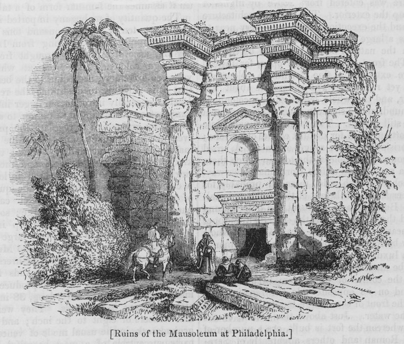 A mauzóleum romjai Philadelphiában alkotó: English School