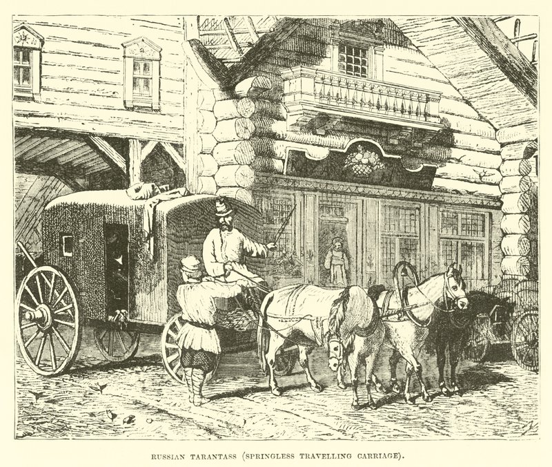 Orosz Tarantass, rugó nélküli utazókocsi alkotó: English School