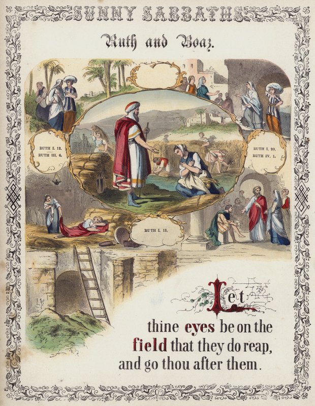 Ruth és Boáz (színes metszet) alkotó: English School