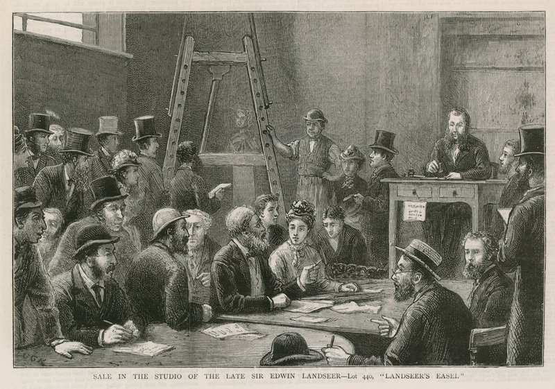 Eladó a néhai Sir Edwin Landseer stúdiójában alkotó: English School