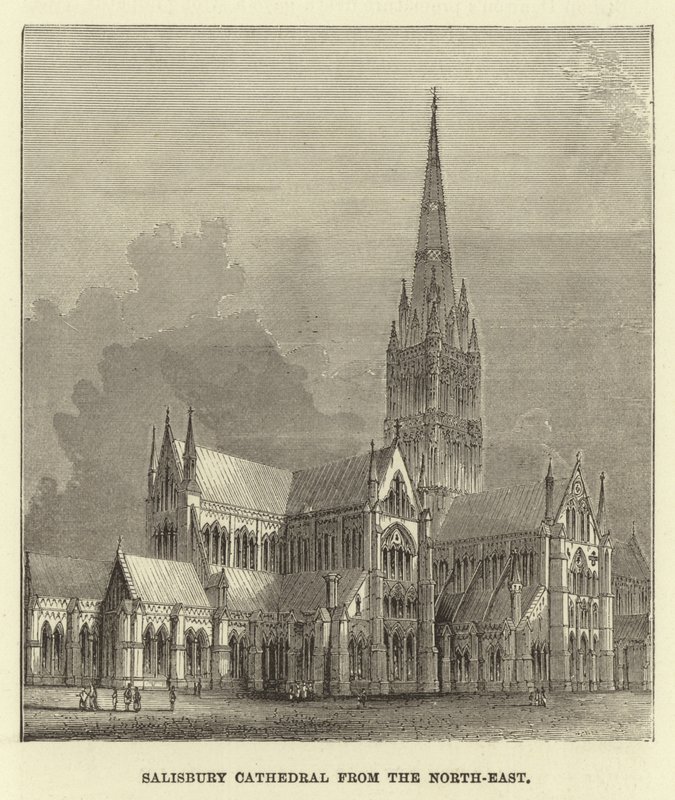 Salisbury katedrális északkelet felől alkotó: English School