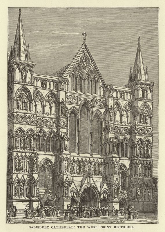 Salisbury katedrális, a nyugati front felújított alkotó: English School