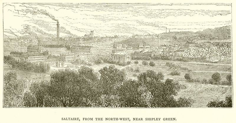 Saltaire északnyugat felől, Shipley Green közelében alkotó: English School