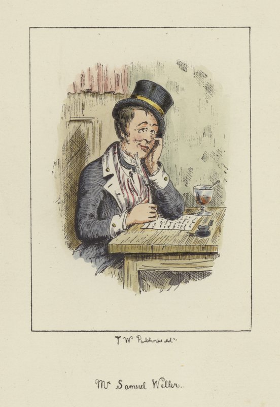 Sam Weller, a Pickwick Paperstól, Charles Dickenstől alkotó: English School