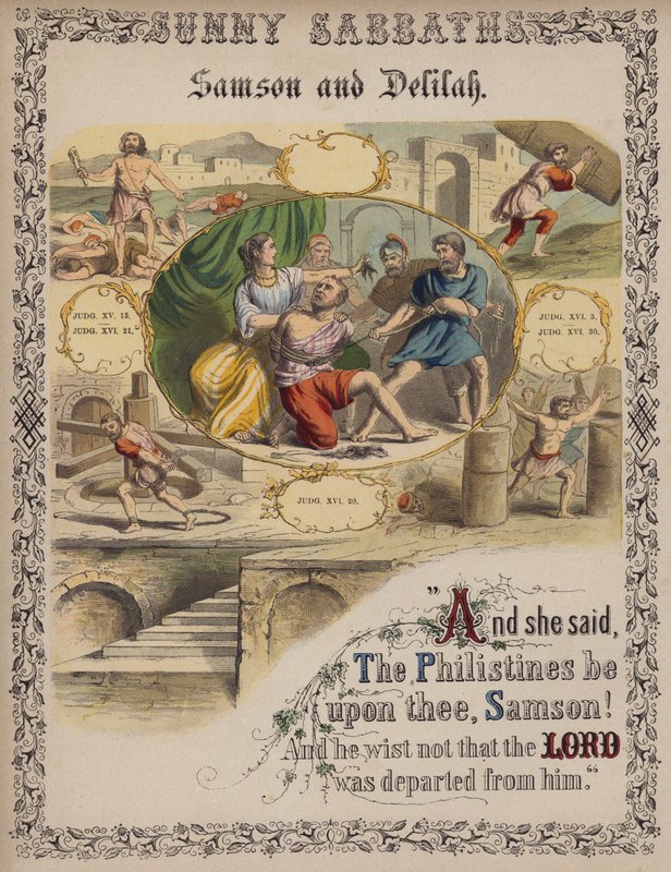 Sámson és Delila (színes metszet) alkotó: English School