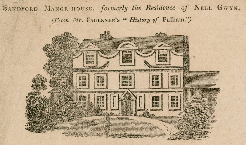 Sandford Manor House, Fulham, London, korábban Nell Gwynne lakóhelye alkotó: English School