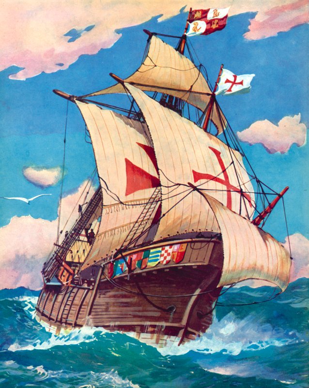 Santa Maria, Kolumbusz Kristóf (színes litó) alkotó: English School
