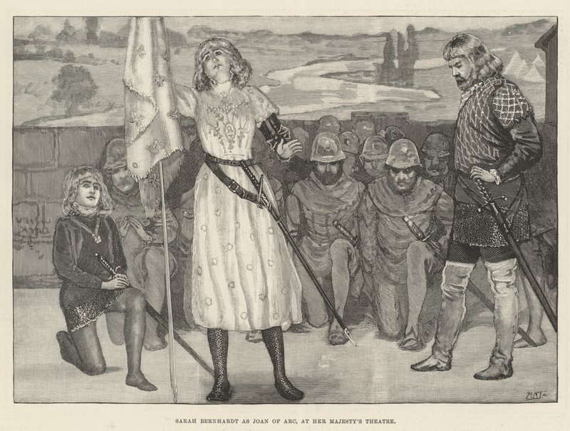 Sarah Bernhardt, mint Joan of Arc, a Her Majesty