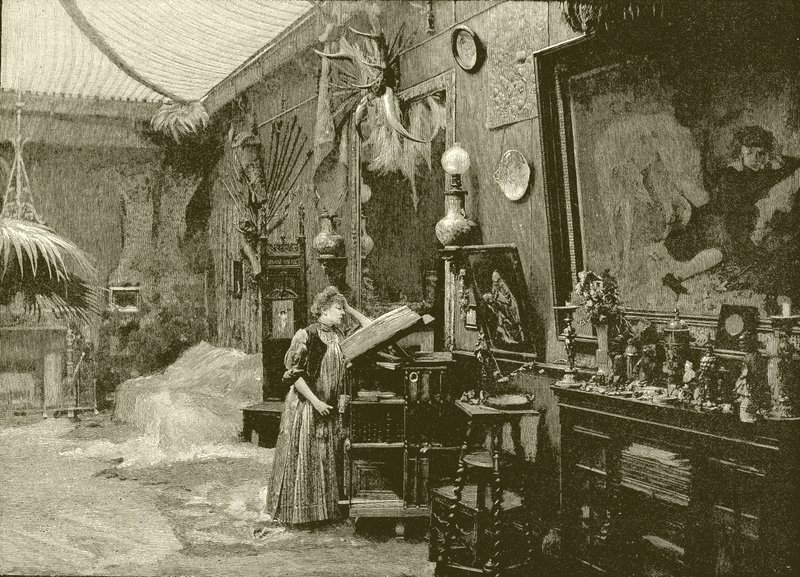 Sarah Bernhardt a stúdiójában alkotó: English School