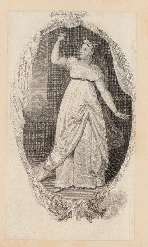 Sarah Siddons, színésznő, mint Euphrasia (metszet) alkotó: English School