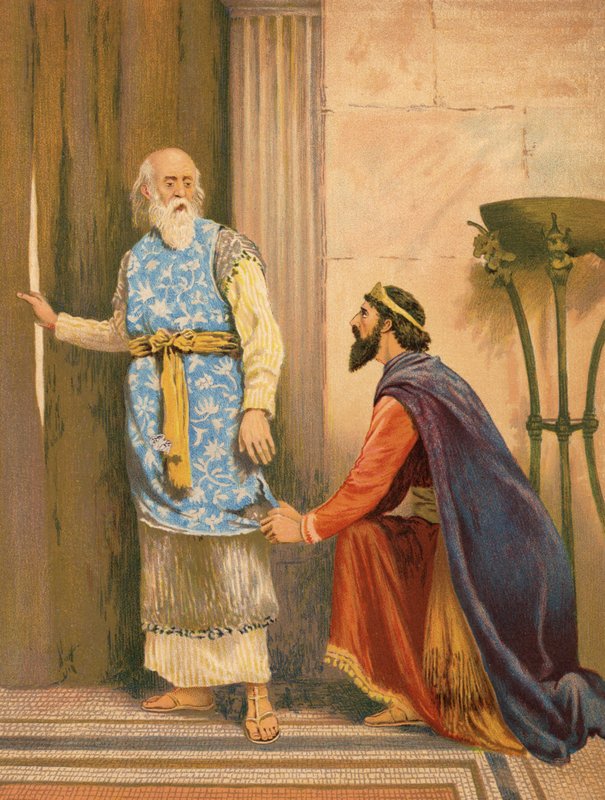 Saul és Sámuel, I. Sámuel, XV, 27 (színes litho) alkotó: English School