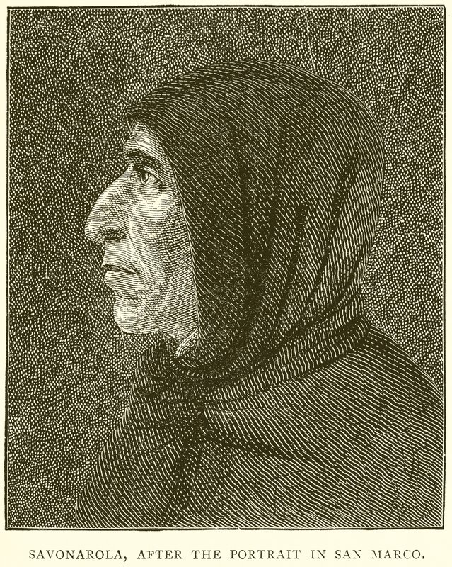 Savonarola, a San Marco-i portré után alkotó: English School