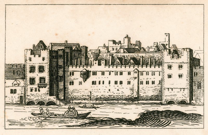Savoy, London, ahogy 1650-ben volt, W Holler rézkarcáról alkotó: English School