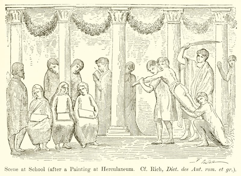 Jelenet az iskolában (egy herculaneumi festmény után. Vö. Rich, Dict. des Ant. rom. et gr.) alkotó: English School