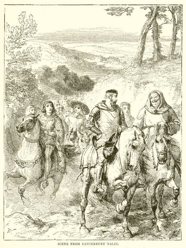 Jelenet a Canterbury Tales-ből alkotó: English School