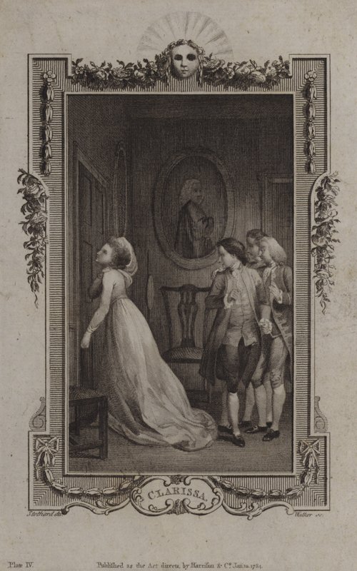 Jelenet a Clarissából, Samuel Richardson alkotó: English School