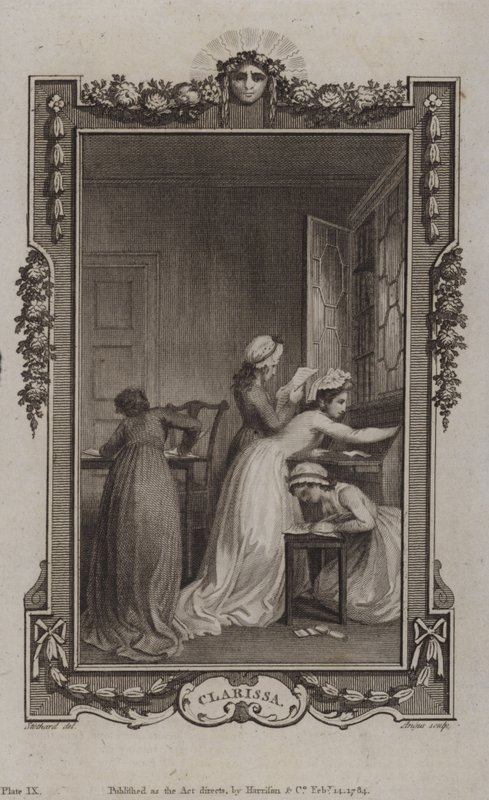 Jelenet a Clarissából, Samuel Richardson alkotó: English School