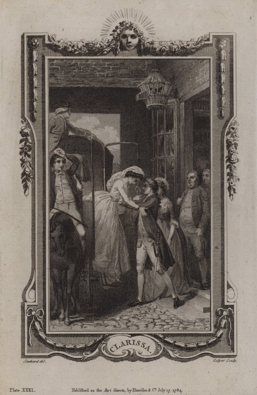 Jelenet a Clarissából, Samuel Richardson alkotó: English School