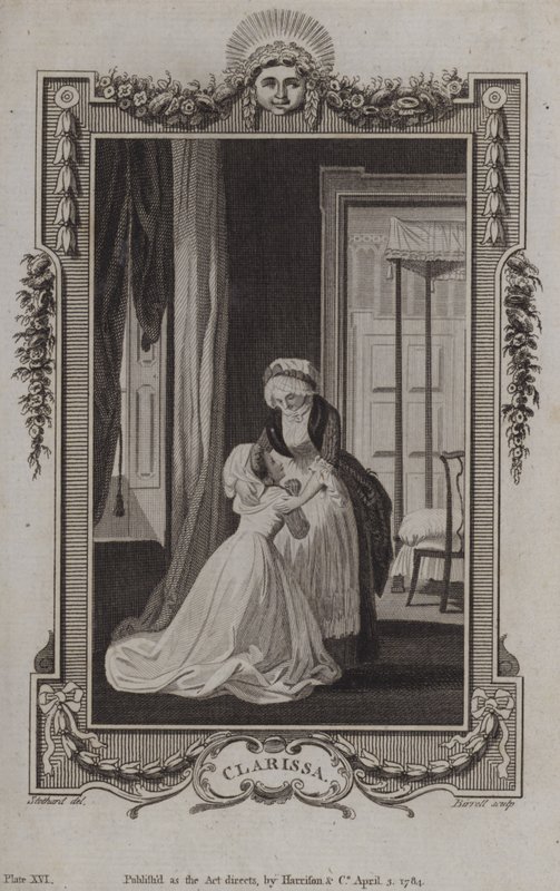 Jelenet a Clarissából, Samuel Richardson alkotó: English School