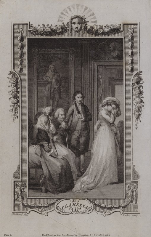 Jelenet a Clarissából, Samuel Richardson alkotó: English School