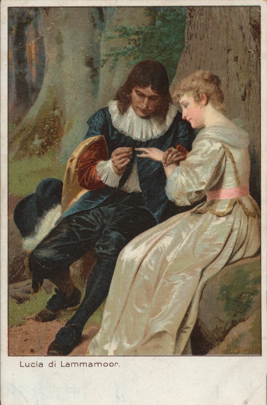 Jelenet Gaetano Donizetti Lucia di Lammermoor című tragikus operájából (chromolitho) alkotó: English School