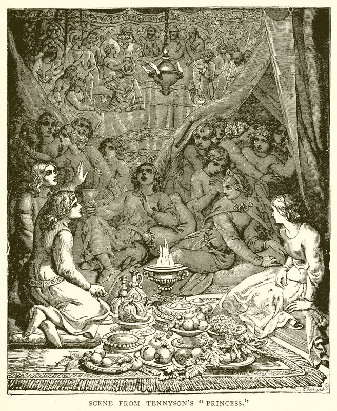 Jelenet a Tennysons Princessből alkotó: English School