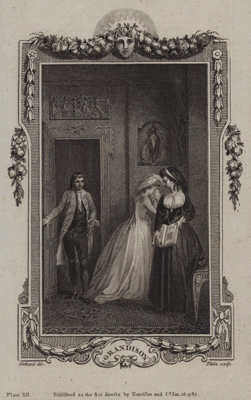 Jelenet a Sir Charles Grandison történetéből, Samuel Richardson alkotó: English School