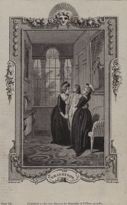 Jelenet a Sir Charles Grandison történetéből, Samuel Richardson alkotó: English School