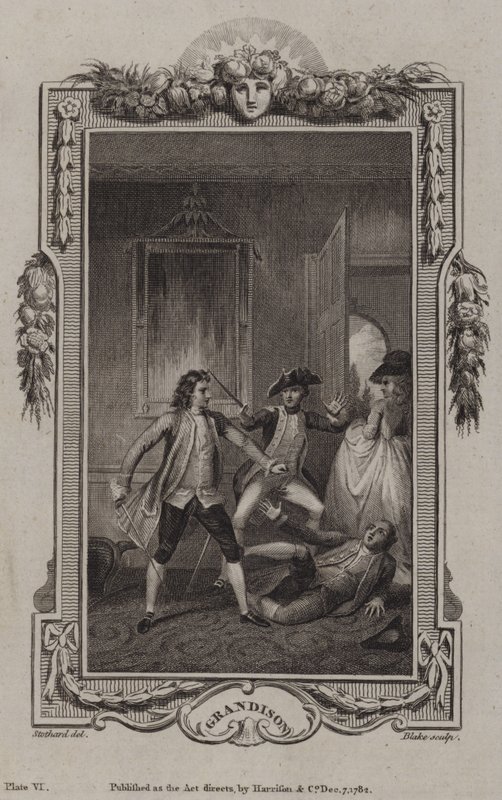Jelenet a Sir Charles Grandison történetéből, Samuel Richardson alkotó: English School