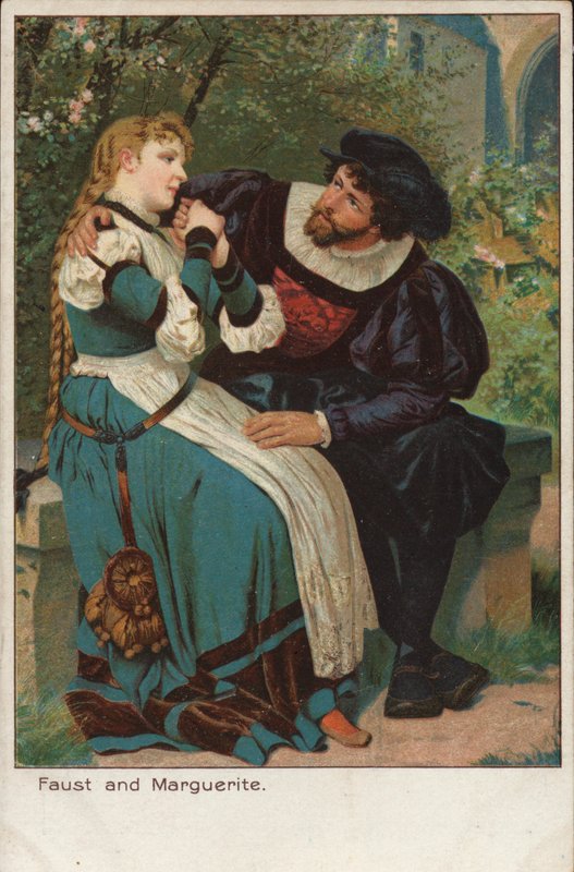Jelenet Charles Gounod francia zeneszerző Faust című operájából (chromolitho) alkotó: English School