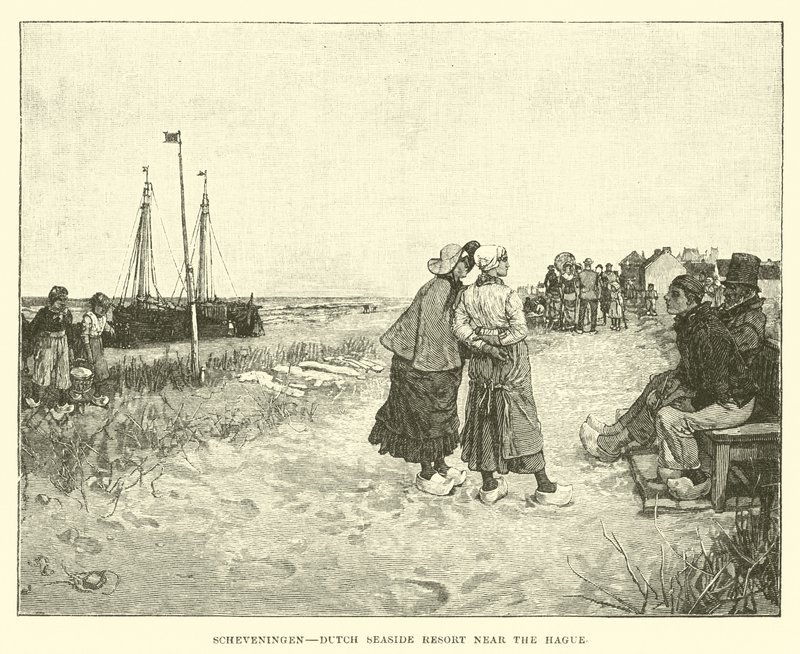 Scheveningen, holland tengerparti üdülőhely Hága közelében alkotó: English School