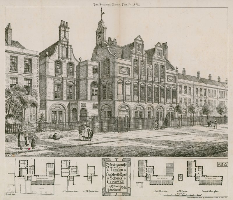 Londoni Iskolatanács, Blackheath Road Schools, Greenwich, London alkotó: English School