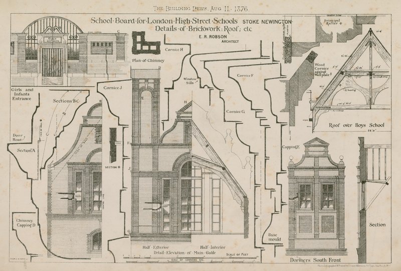 Londoni Iskolatanács, High Street Schools, Stoke Newington, London alkotó: English School