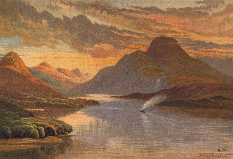 Skócia, Loch Lomond (színes litó) alkotó: English School