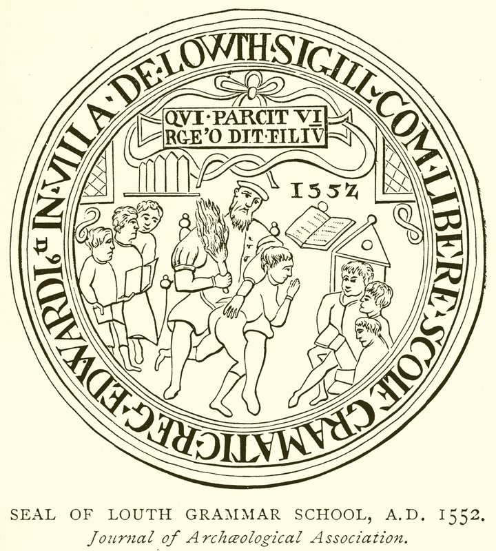 Louth Gimnázium pecsétje, i.sz. 1552 alkotó: English School