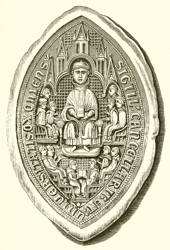 Az Oxfordi Egyetem pecsétje, c. 1300 alkotó: English School