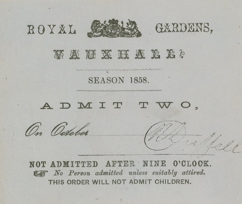 Bérlet, Vauxhall Gardens, London alkotó: English School