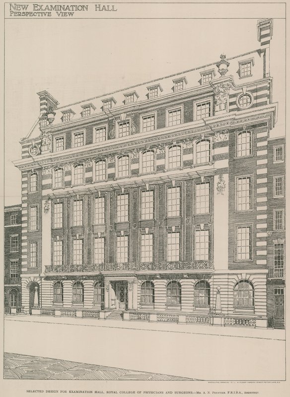 Válogatott terv a Royal College of Physicians and Surgeons vizsgaterméhez alkotó: English School