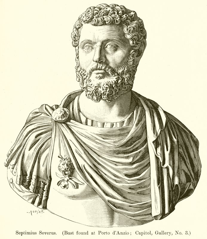 Septimius Perselus. (A mellszobrot Porto dAnzioban találták; Capitol, Gallery, No. 3) alkotó: English School