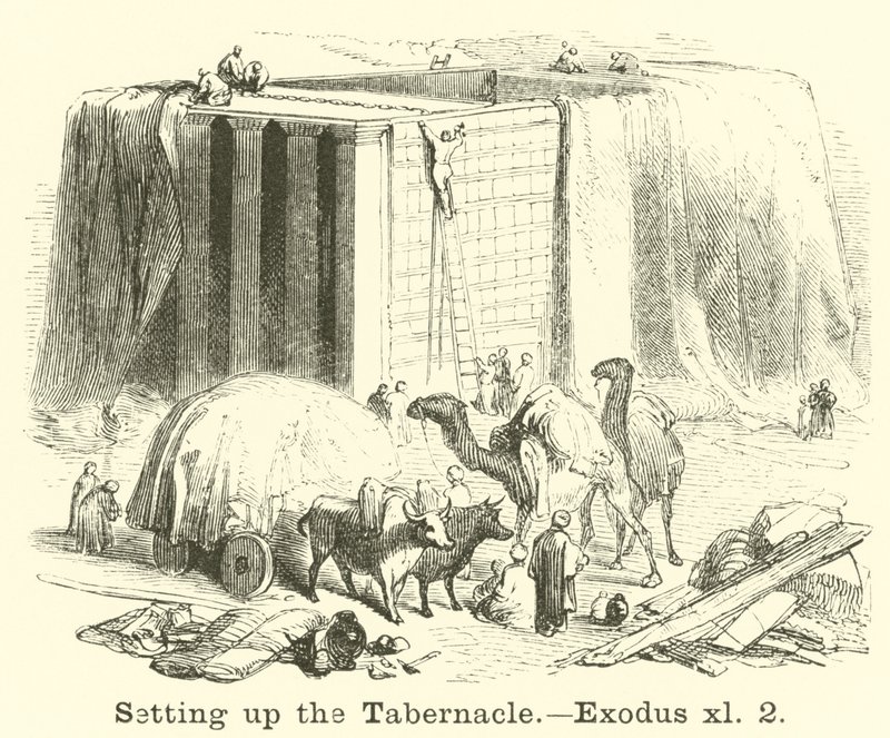 A Tabernákulum felállítása, Exodus, xl, 2 alkotó: English School
