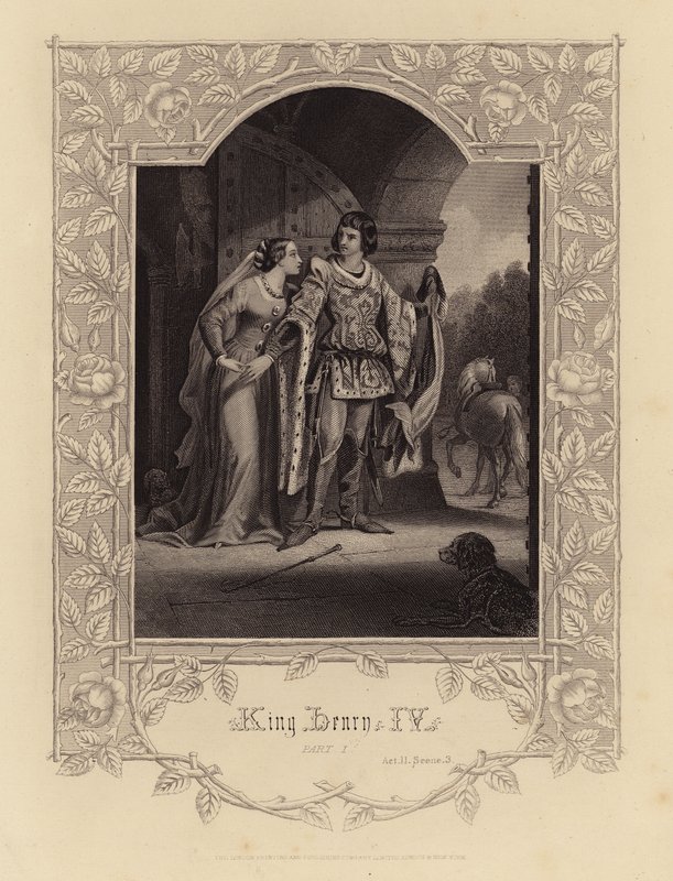 Shakespeare: Henrik király, 1. rész, II. felvonás, 3. jelenet (metszet) alkotó: English School