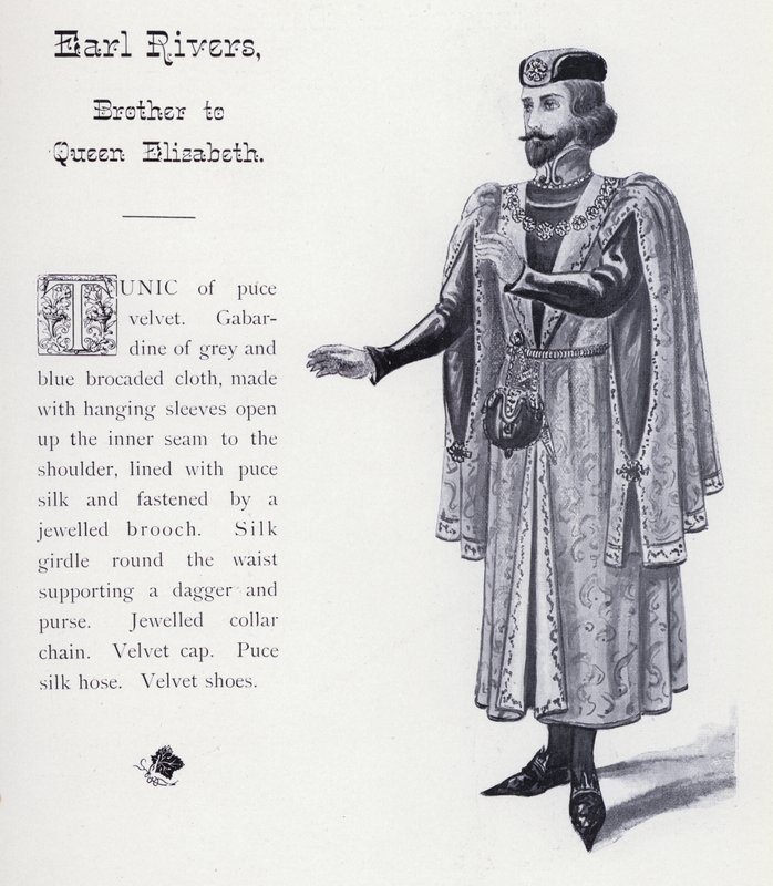 Shakespeare III. Richard királya: Earl Rivers, Erzsébet királynő testvére (litho) alkotó: English School