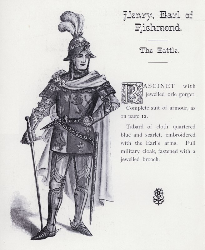 Shakespeare III. Richard királya: Henrik, Richmond grófja, A csata (litho) alkotó: English School