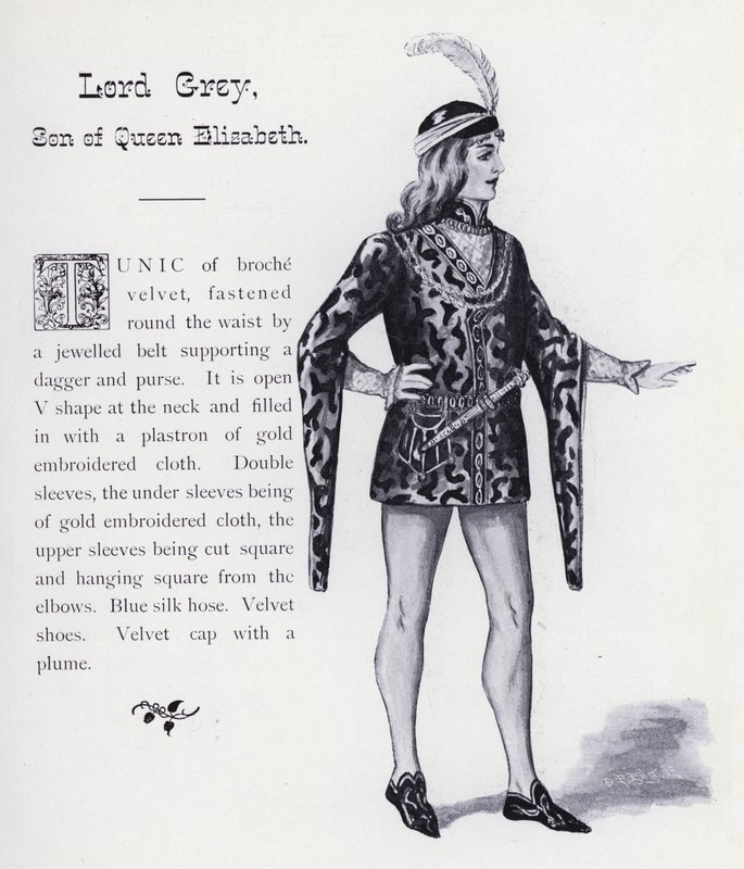 Shakespeare III. Richard királya: Lord Grey, Erzsébet királynő fia (litho) alkotó: English School