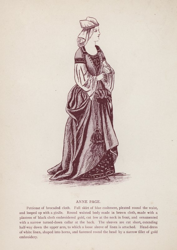 Shakespeare: A windsori víg feleségek: Anne Page (litho) alkotó: English School