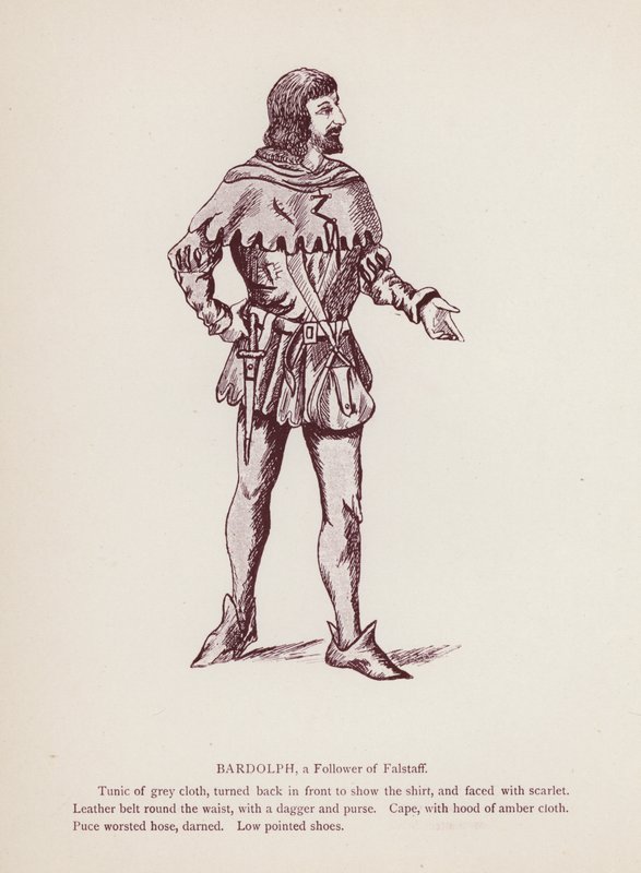 Shakespeare: A windsori víg feleségek: Bardolph, Falstaff követője (litho) alkotó: English School