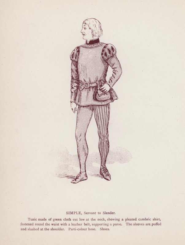 Shakespeare: A windsori víg feleségek: Egyszerű, karcsú szolgák (litho) alkotó: English School